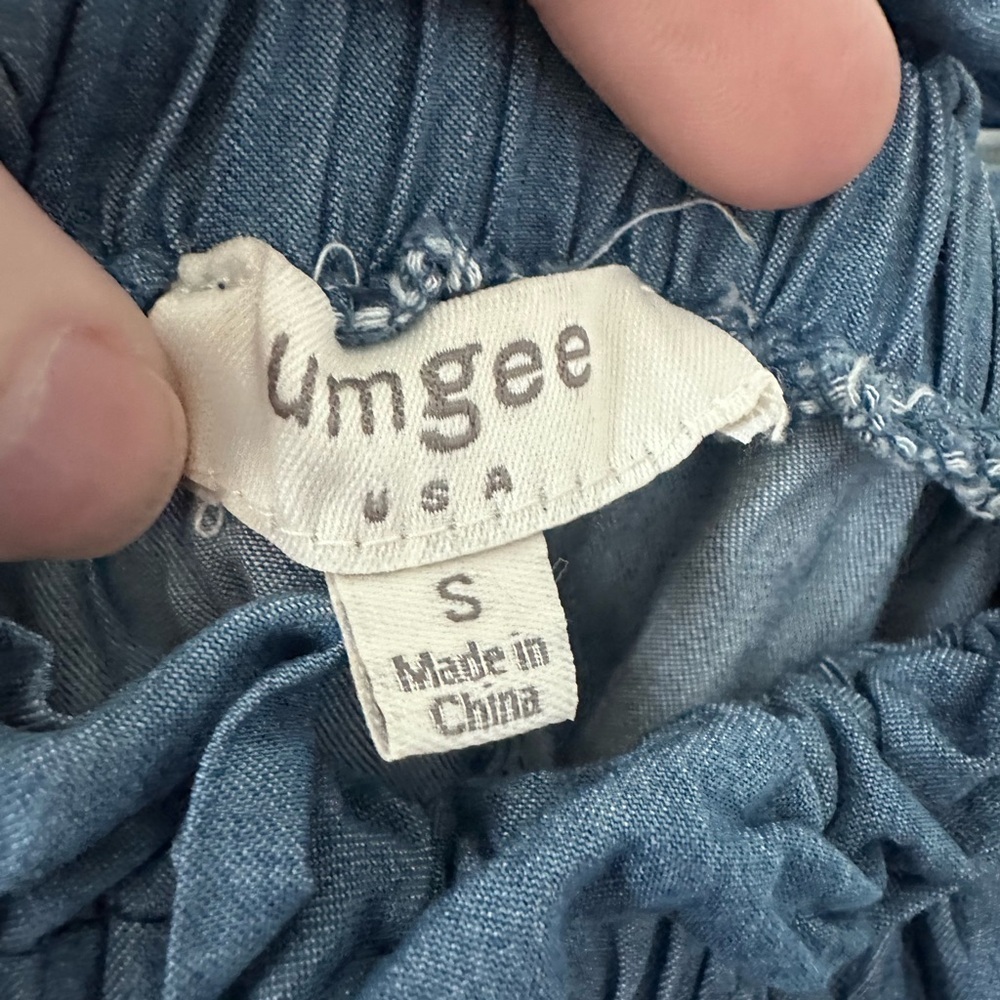 Umgee Blue Ruffled Smocked Dress - Picture 4 of 4